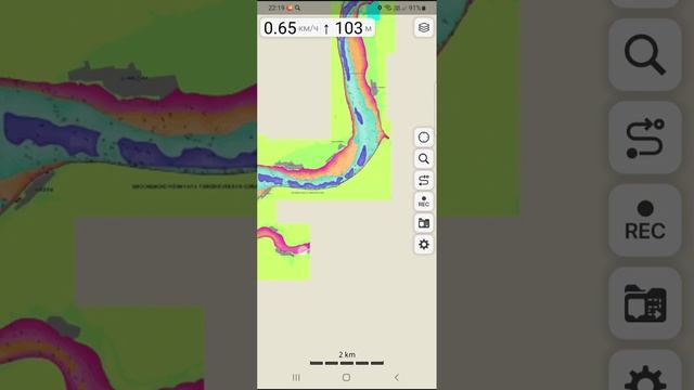 Карта глубин Павловского водохранилища для смартфонов и Garmin