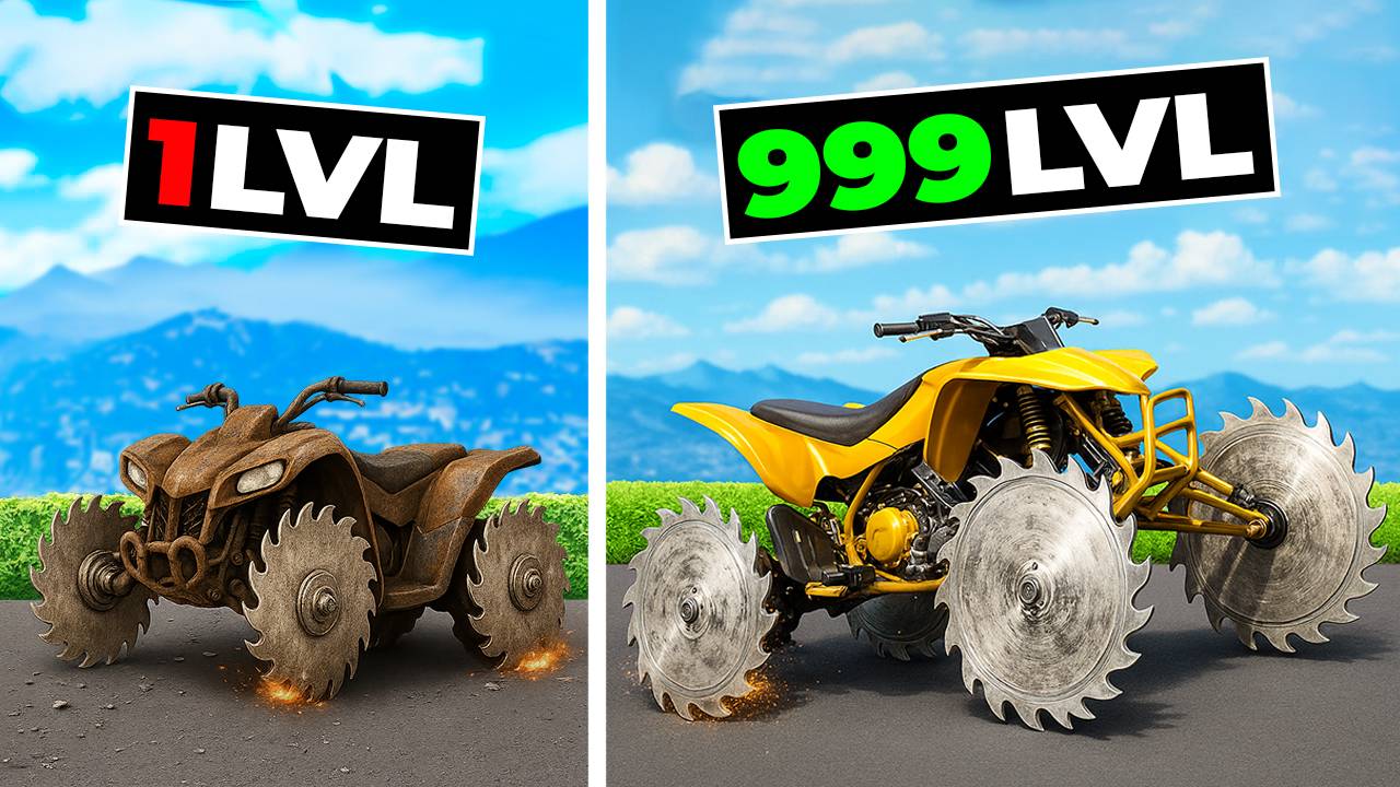 ПРОКАЧАЛ КВАДРОЦИКЛ ОТ 1 LVL ДО 1000 LVL В GTA 5