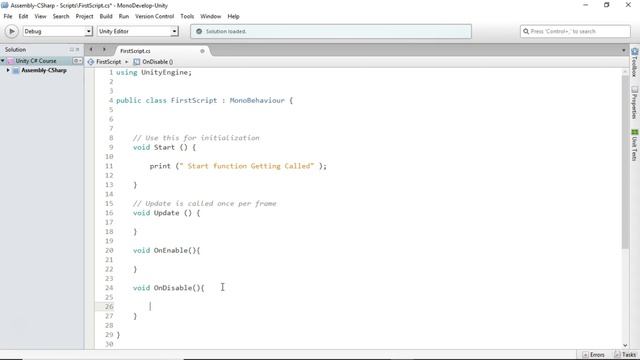 6 - Event Functions in Unity C