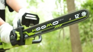 Пила аккумуляторная бесщеточная цепная, Высокой скорости электропила 12 дюймов с системой смазки