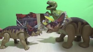 Динозавры.Игрушки динозавры новая распаковка Triceratops dinosaur new toy