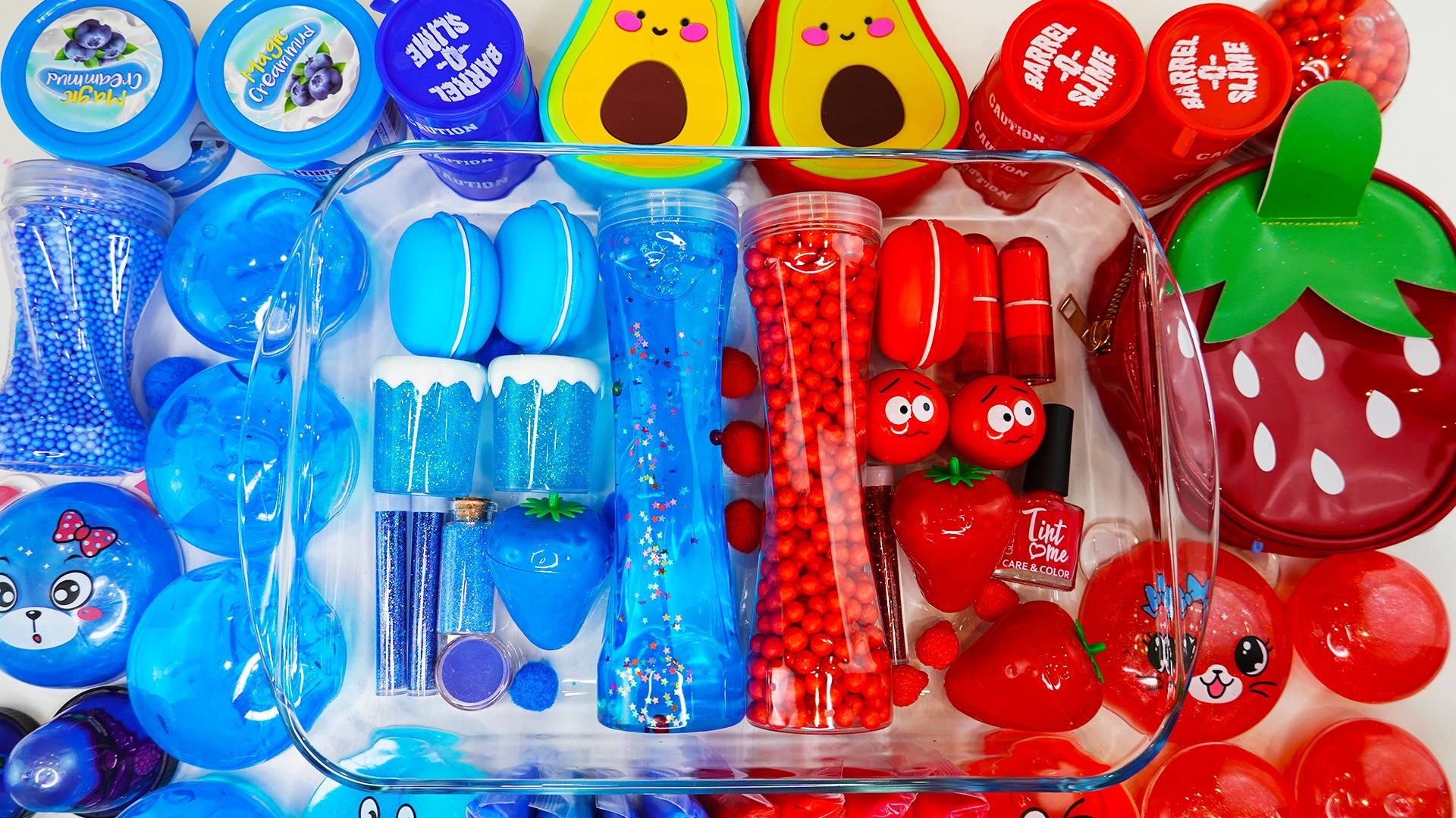 Красно-синий слайм ❤️💙 Яркий, тянущийся и супер стильный! | Kitty Slime смотреть онлайн