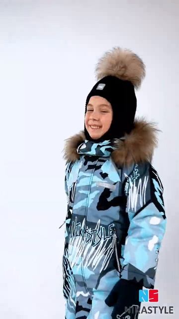 NikaStyle, зимний комбинезон 8з0123 графитовый/черный смотреть онлайн