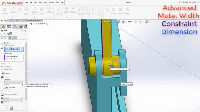 5.03. Symmetric and Width - SOLIDWORKS Become a Certified Professional