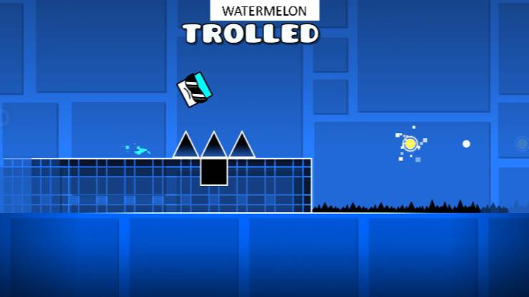 Проходим тролл уровень в Geometry Dash смотреть онлайн