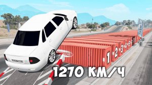 НОВОЕ ШОУ! СМОЖЕТ ЛИ ЧИТ ТАЧКА ПЕРЕПРЫГНУТЬ 100+ КОНТЕЙНЕРОВ В BEAMNG DRIVE