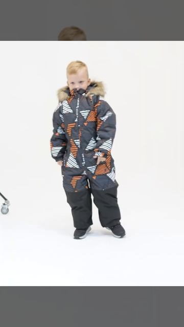 Huppa, Зимний Комбинезон WILLE 36430030-32509 (черный, оранжевый, принт) смотреть онлайн