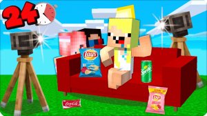 🥨 МОЙ ЧЕЛЛЕНДЖ ВЕДУ СТРИМ с ДИВАНА 24 ЧАСА в МАЙНКРАФТ! НУБИК 🥨