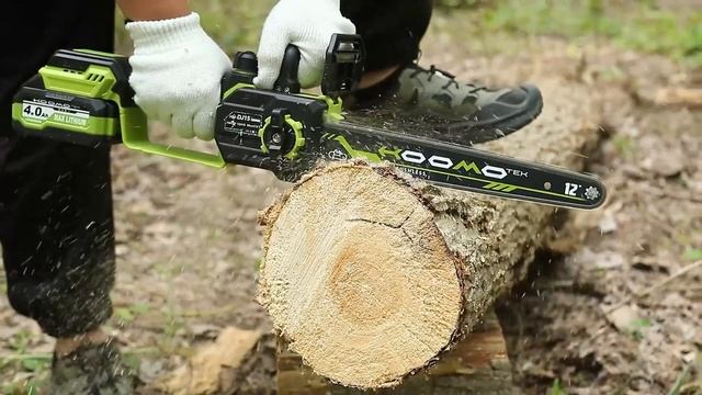 Пила аккумуляторная бесщеточная цепная, Высокой скорости электропила 12 дюймов с системой смазки смотреть онлайн