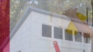 Современный детский игровой домик для улицы, с кухней и доской для рисования