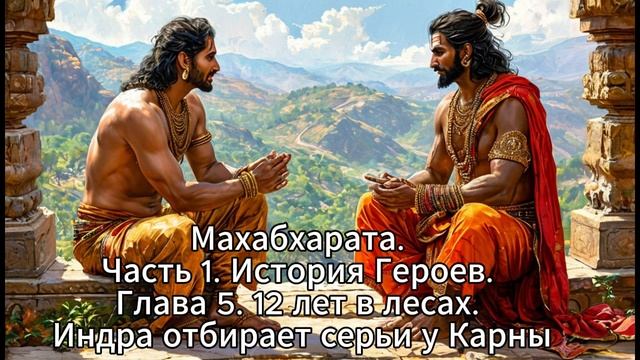 25. Махабхарата. Часть 1. История Героев. Глава 5. 12 лет в лесах. Индра отбирает серьг у Карны. смотреть онлайн