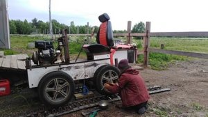 Гусеничный минитрактор. Замена полуосей, ч.1