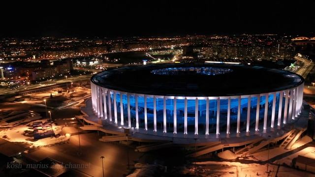 Нижний Новгород. Вечерний. Микрорайон Мещерское озеро. Стадион. смотреть онлайн