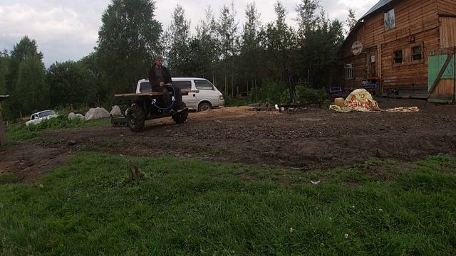 Мотобуксировщик на пульт управлении,проверка ручного дублёра