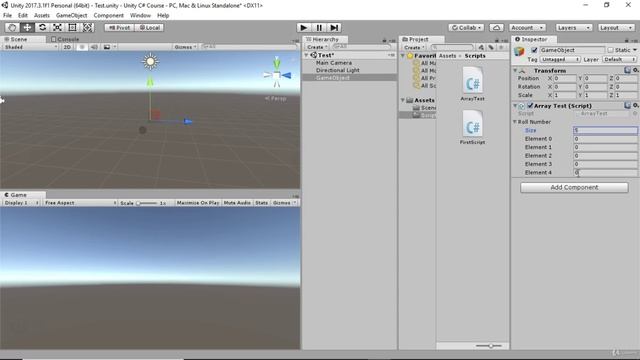 15 - Introduction To Arrays in Unity C