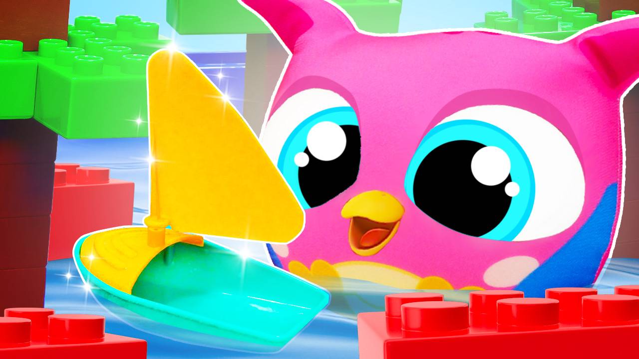 Хоп Хоп в бассейне пускает корабль на воду 🌊🚤 Строим и играем! смотреть онлайн