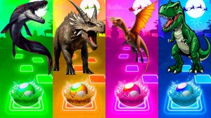 Динозавры - Мультики про Динозавров | МУЛЬТФИЛЬМЫ ДИНОЗАВРЫ в Tiles Hop 87 серия