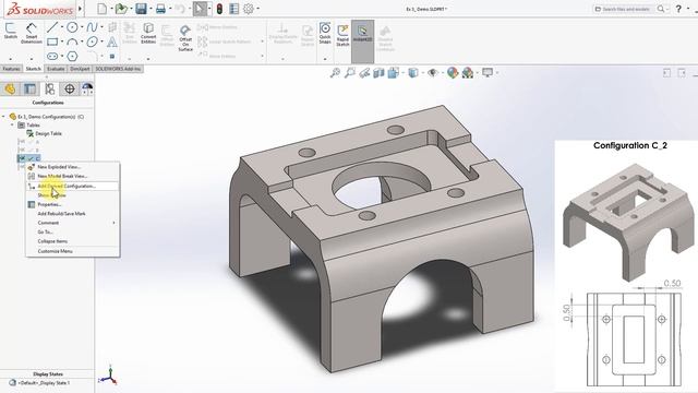4.05. Lets Practice Design Tables and Configurations Together - SOLIDWORKS