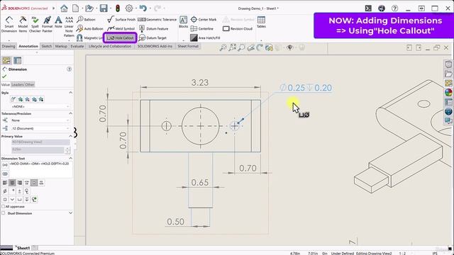 8.6 -Dimensions, holes, centerlines, and display style