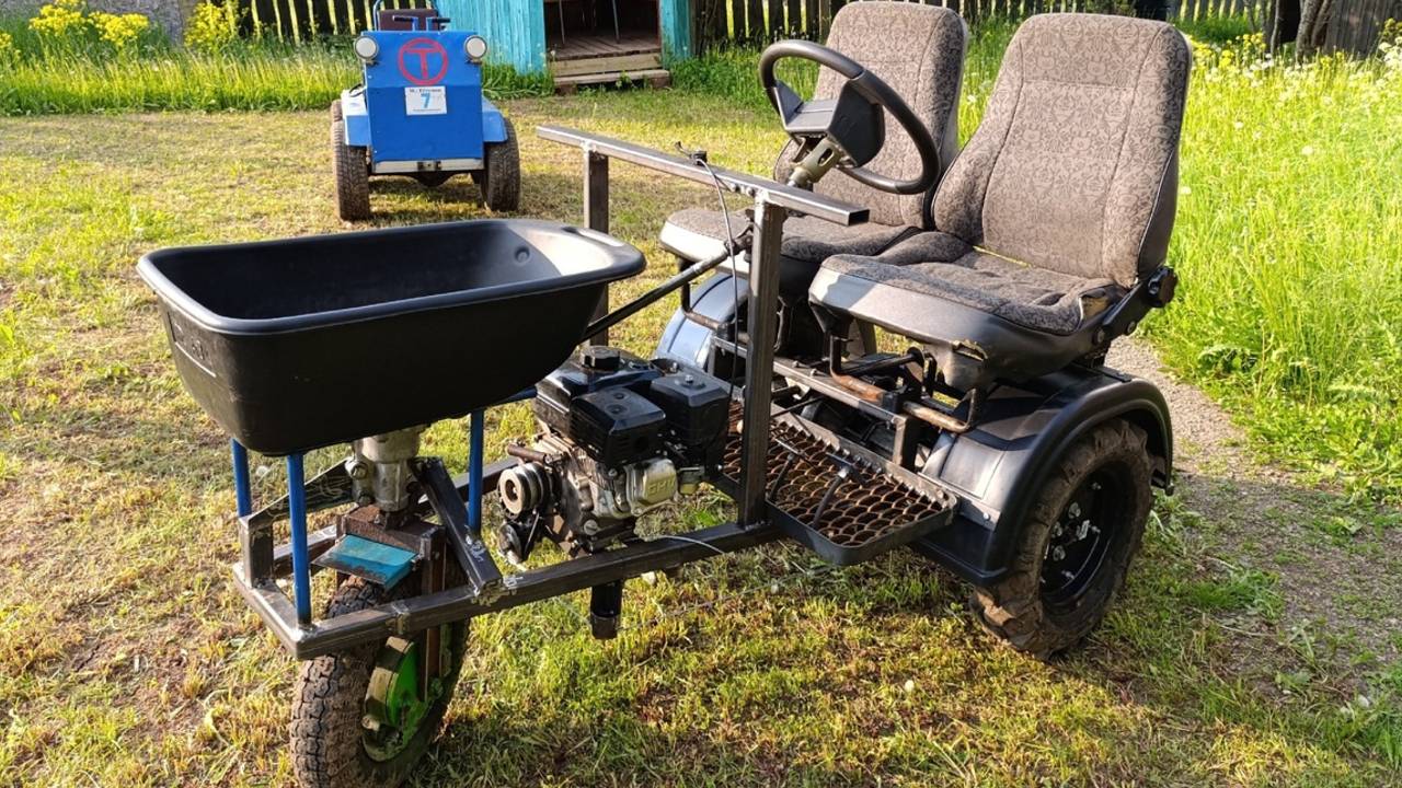 Бензотачка разведчик, версия 3.0. Трехколесная повозка, легкая, маневренная, простая.