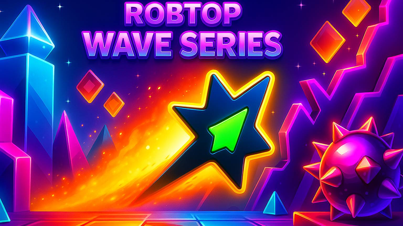Geometry Dash: ВОЛНОВАЯ ЖЕСТЬ! Прохожу RobTop Wave Series! 😱🌊
