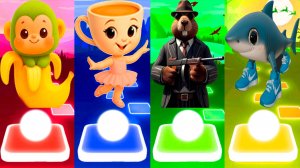 ШИМПАНЗИНИ БАНАНИНИ 🆚 БАЛЕРИНА КАПУЧИНО 🆚 БОБРИТО БАНДИТО 🆚 ТРАЛАЛЕРО ТРАЛАЛА | Tiles Hop №11