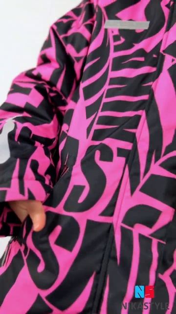 NikaStyle, зимний комбинезон 8з1823 фуксия/черный смотреть онлайн