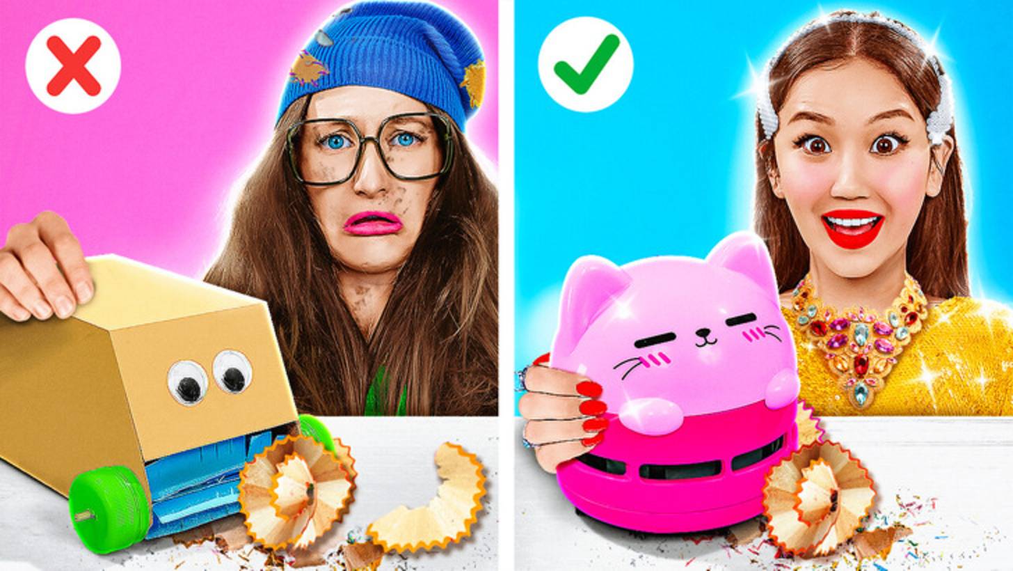 💰 Богатая vs Бедная: Лайфхаки и гаджеты для девочек! 🎀 смотреть онлайн