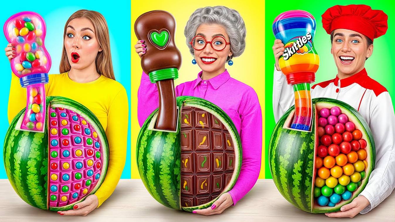 Кулинарный Челлендж: Я против Бабушки | Потрясающие Кухонные Лайфхаки смотреть онлайн