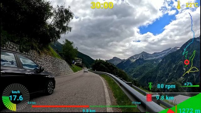 Видео для велотренажёра - Indoor Cycling Uphill Workout Ahrntal Alps Italy Telemetry 4K Video смотреть онлайн