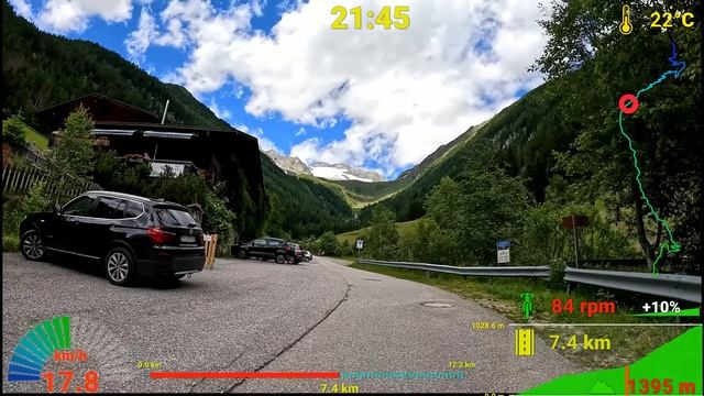 Видео для велотренажёра - Cycling Workout Hotel Fronza To Göge Alm Italy Alps 4K