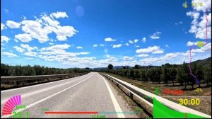 Видео для велотренажёра - Indoor Cycling Fat Burning Workout Spain Telemetry 4K Video