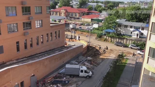 Ремонт и строительство тротуаров между 2 и 8 корпусами ЖК Ривер Парк Королев смотреть онлайн