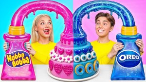 Розовое vs Синее Украшение Торта Челлендж | Смешные Кулинарные Войны