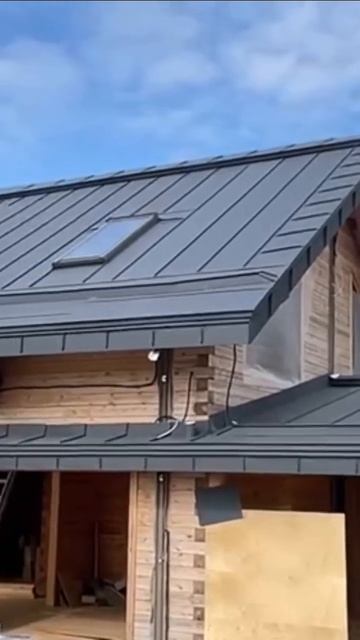 ROOF SERVICE завершающий этап на объекте. Материал #Satin Мatt RAL 7024 мокрый асфальт