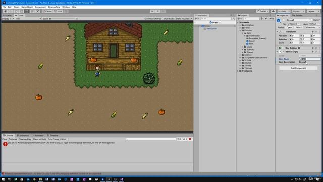 24 - Create Item Nudge Class - Unity 2D Game Developer Course Farming Rpg смотреть онлайн