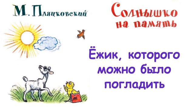 М. Пляцковский - Сказка "Ёжик, которого можно было погладить" - "Солнышко на память" - Слушать смотреть онлайн