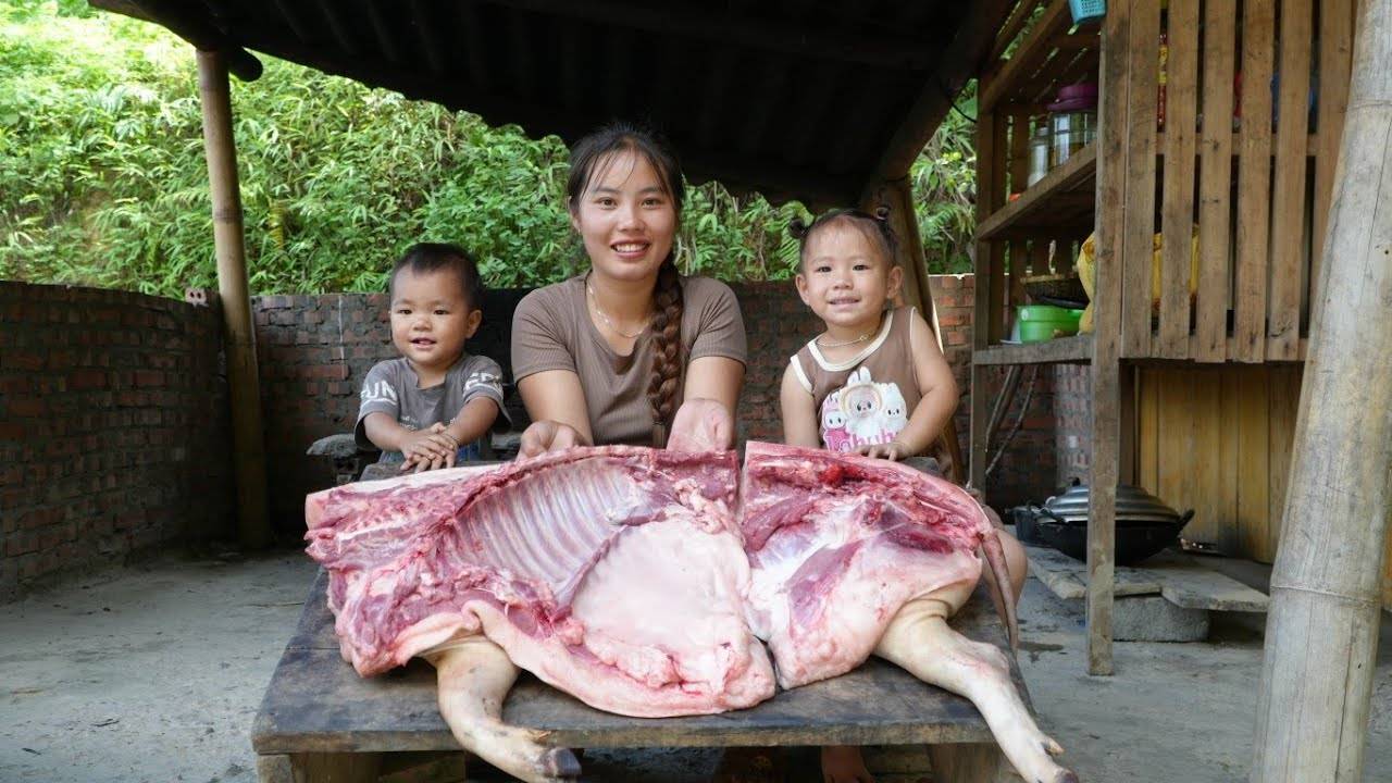 How to make pickled pork to sell at the market with my little daughter. смотреть онлайн