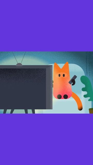 Озорной лисёнок смотрит любимые мультфильмы #мультик #animation #kids #короткаяанимация смотреть онлайн