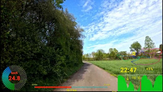 Видео для велотренажёра - Indoor Cycling Workout With Speed Display 4K