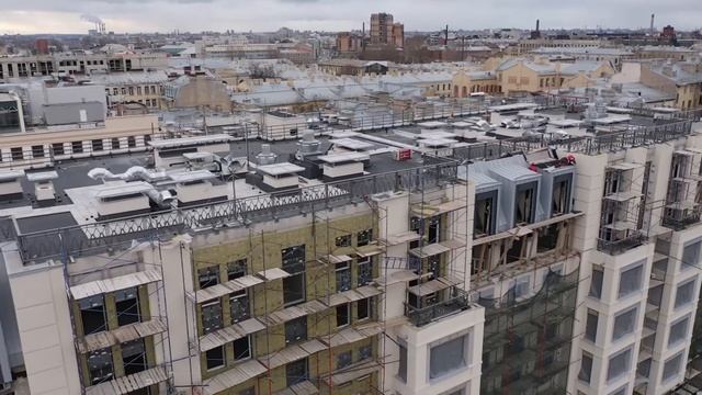 Фальцевая скатная кровля с люкарнами.Двойной стоячий фальц/roof with lucarnes/ double standing seam