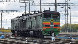 Тепловоз 2ТЭ10М-0356. Манёвры. Звук 10Д100.