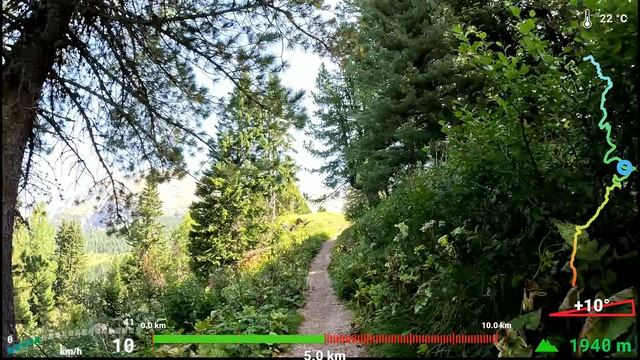 Видео для велотренажёра -Cycling Workout Plätzwiese Dolomites Italy