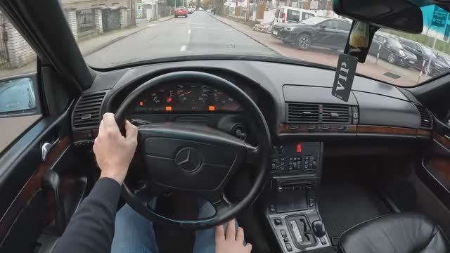 Mercedes-Benz S-Class W140 1991 [300SE 231 л.с.] POV Test Drive смотреть онлайн