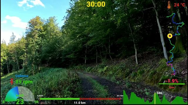 Видео для велотренажёра -  Indoor Cycling Fat Burning Workout Telemetry 4K Video