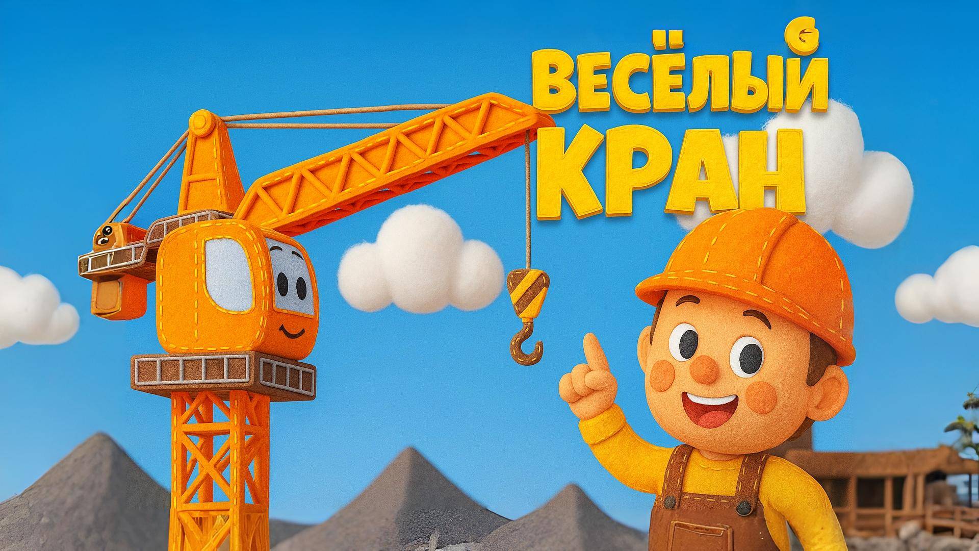 ВЕСЁЛЫЙ ПОДЪЁМНЫЙ КРАН. Мультики и песенки для детей смотреть онлайн