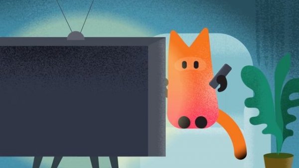 Озорной лисёнок смотрит любимые мультфильмы / #animation #мультик #анимация #персонажнаяанимация