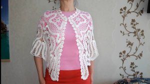 Палантин   крючком брюггское.ирландское кружево.