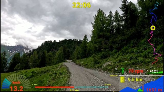 Видео для велотренажёра - MTB Indoor Cycling Workout Kitzsteinhorn Uphill