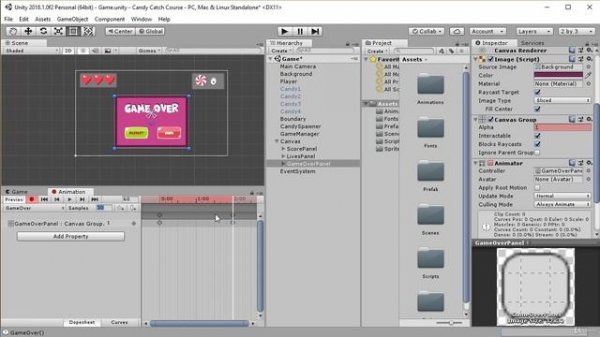 65 - Animating The GameOver Panel